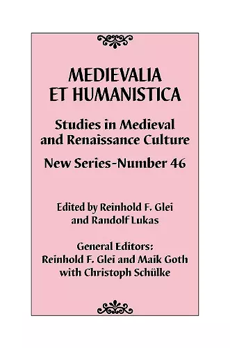 Medievalia et Humanistica, No. 46 cover