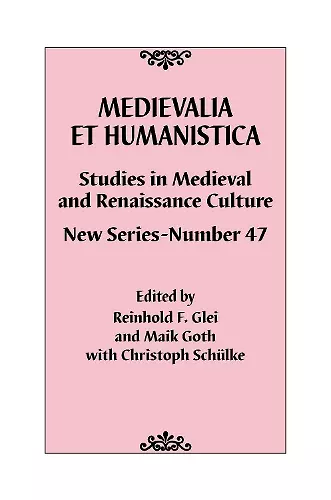 Medievalia et Humanistica, No. 47 cover