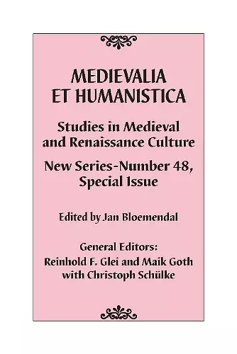 Medievalia et Humanistica, No. 48 cover