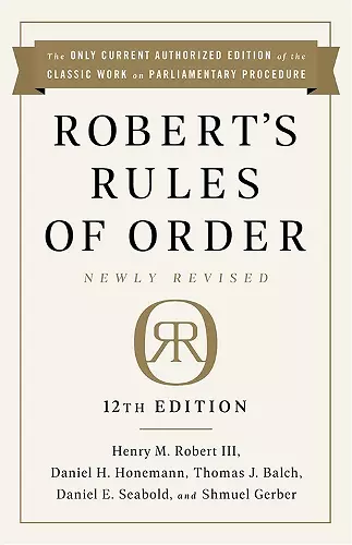 Robert's Rules of Order Newly Revised, 12th edition cover