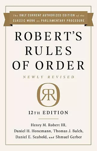 Robert's Rules of Order Newly Revised, 12th edition cover