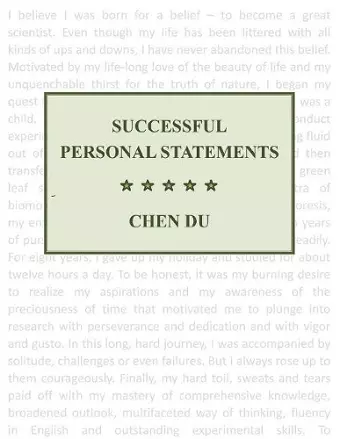 Successful Personal Statements cover