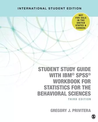 Student Study Guide With IBM® SPSS® Workbook for Statistics for the Behavioral Sciences cover