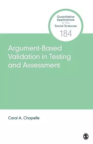 Argument-Based Validation in Testing and Assessment cover