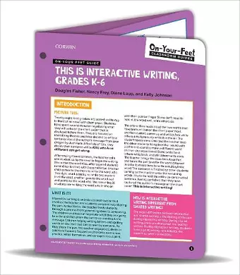 On-Your-Feet Guide: This Is Interactive Writing, Grades K-6 cover