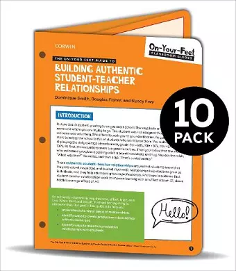 BUNDLE: Smith: The On-Your-Feet Guide to Building Authentic Student-Teacher Relationships: 10 Pack cover