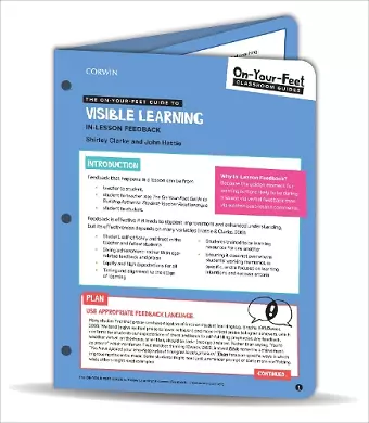 The On-Your-Feet Guide to Visible Learning cover