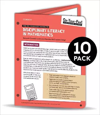 BUNDLE: Lent: The On-Your-Feet Guide to Disciplinary Literacy in Math: 10 Pack cover