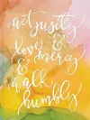 Act Justly, Love Mercy, and Walk Humbly Hardcover Journal cover