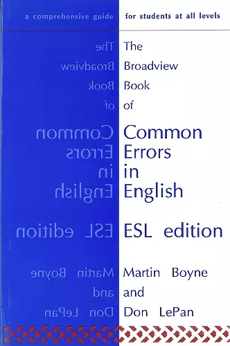 The Broadview Book of Common Errors in English  ESL Edition cover