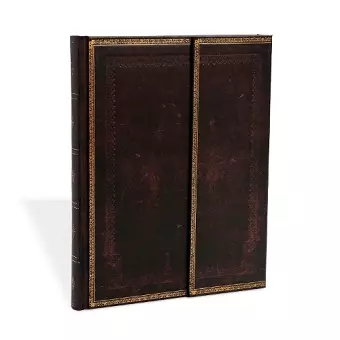 Black Moroccan Ultra Lined Hardcover Journal (Wrap Closure) cover