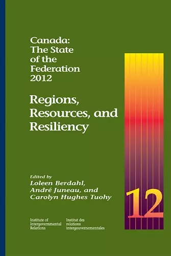 Canada: The State of the Federation, 2012 cover