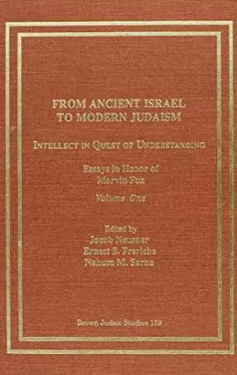 From Ancient Israel to Modern Judaism cover