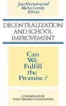 Decentralization and School Improvement cover