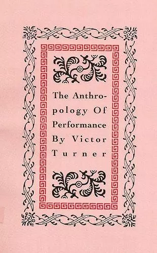 The Anthropology of Performance cover