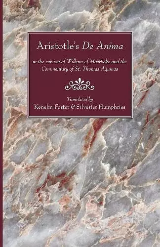 Aristotle's De Anima cover