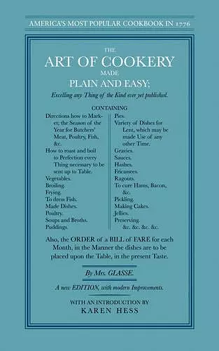 The Art of Cookery Made Plain and Easy cover