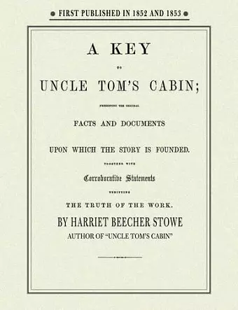 Key to Uncle Tom's Cabin cover