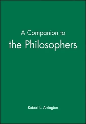 A Companion to the Philosophers cover