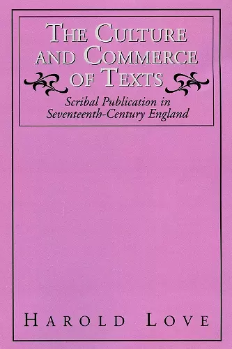 The Culture and Commerce of Texts cover