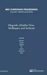 Magnetic Ultrathin Films, Multilayers and Surfaces: Volume 384 cover