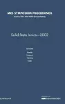 Solid-State Ionics - 2002: Volume 756 cover