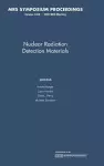 Nuclear Radiation Detection Materials: Volume 1038 cover