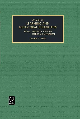 Advances in Learning and Behavioural Disabilities cover