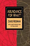 Abundance for What? cover