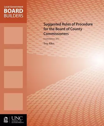 Suggested Rules of Procedure for the Board of County Commissioners cover