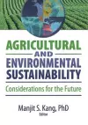 Agricultural and Environmental Sustainability cover