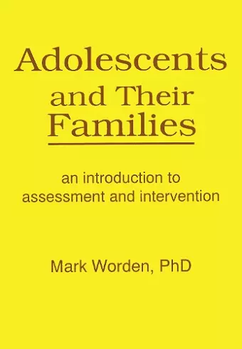 Adolescents and Their Families cover