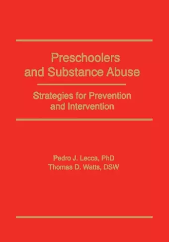 Preschoolers and Substance Abuse cover