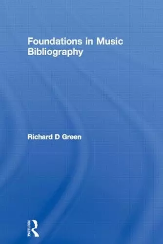 Foundations in Music Bibliography cover