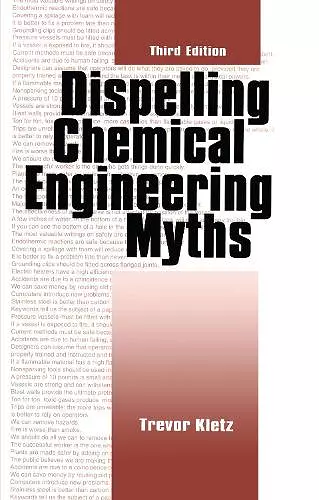 Dispelling chemical industry myths cover