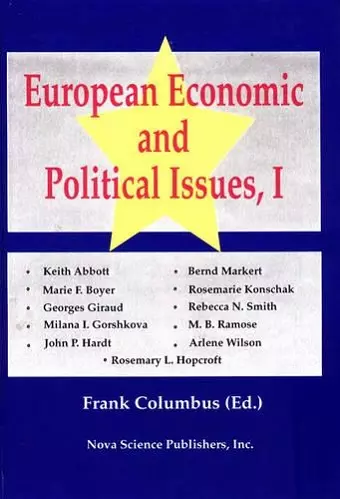 European Economic & Political Issues, Volume 1 cover