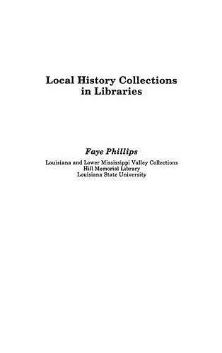 Local History Collections in Libraries cover