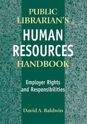 The Public Librarian's Human Resources Handbook cover