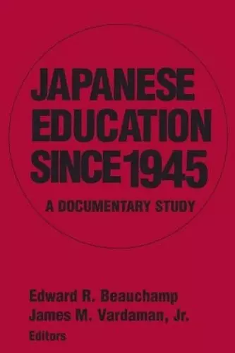 Japanese Education since 1945 cover