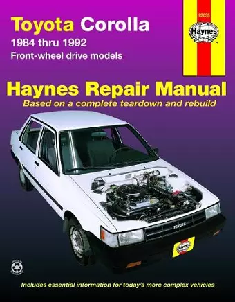 Toyota Corolla FWD (1984-1992) Haynes Repair Manual (USA) cover