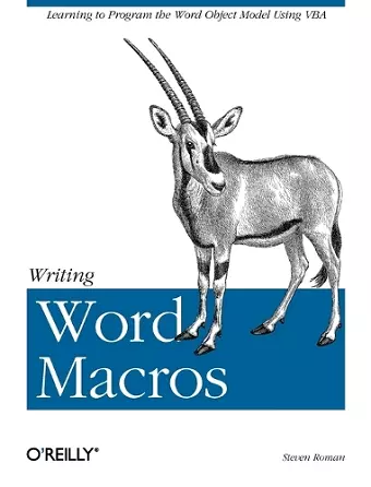 Writing Word Macros cover