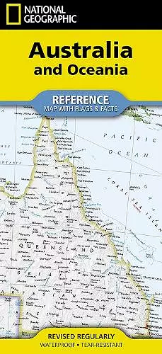 National Geographic Australia and Oceania Map (Folded with Flags and Facts) cover