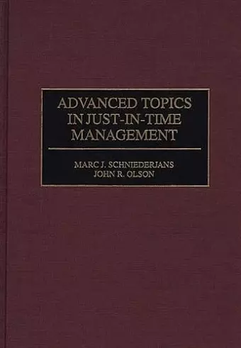 Advanced Topics in Just-In-Time Management cover