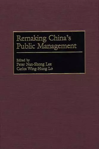 Remaking China's Public Management cover