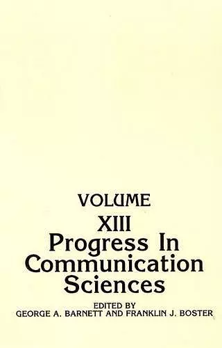 Progress in Communication Sciences cover