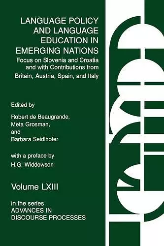 Language Policy and Language Education in Emerging Nations cover
