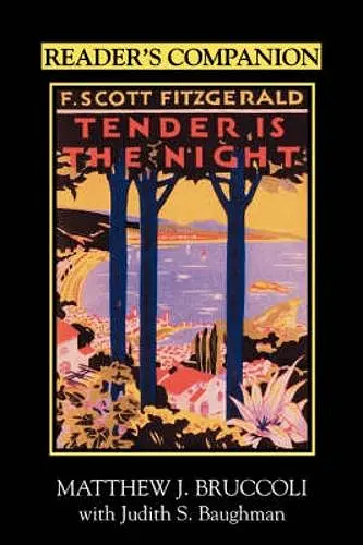 Reader's Companion to F.Scott Fitzgerald's ""Tender Is the Night cover