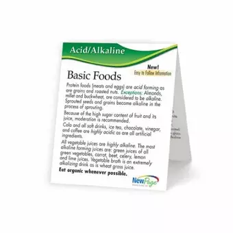 Acid/Alkaline Basic Foods Pocket Card cover