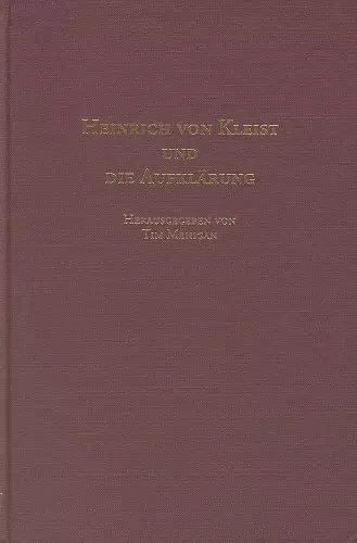 Heinrich von Kleist und die Aufklärung cover