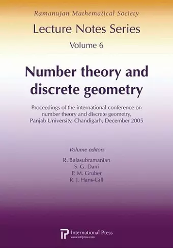 Number Theory and Discrete Geometry cover